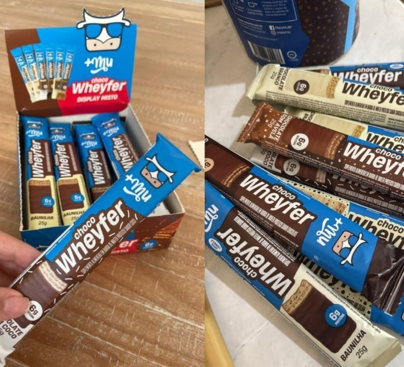 Mu Chocowheyfer Proteico Caixa Mista - 12 unidades, 6g de proteína