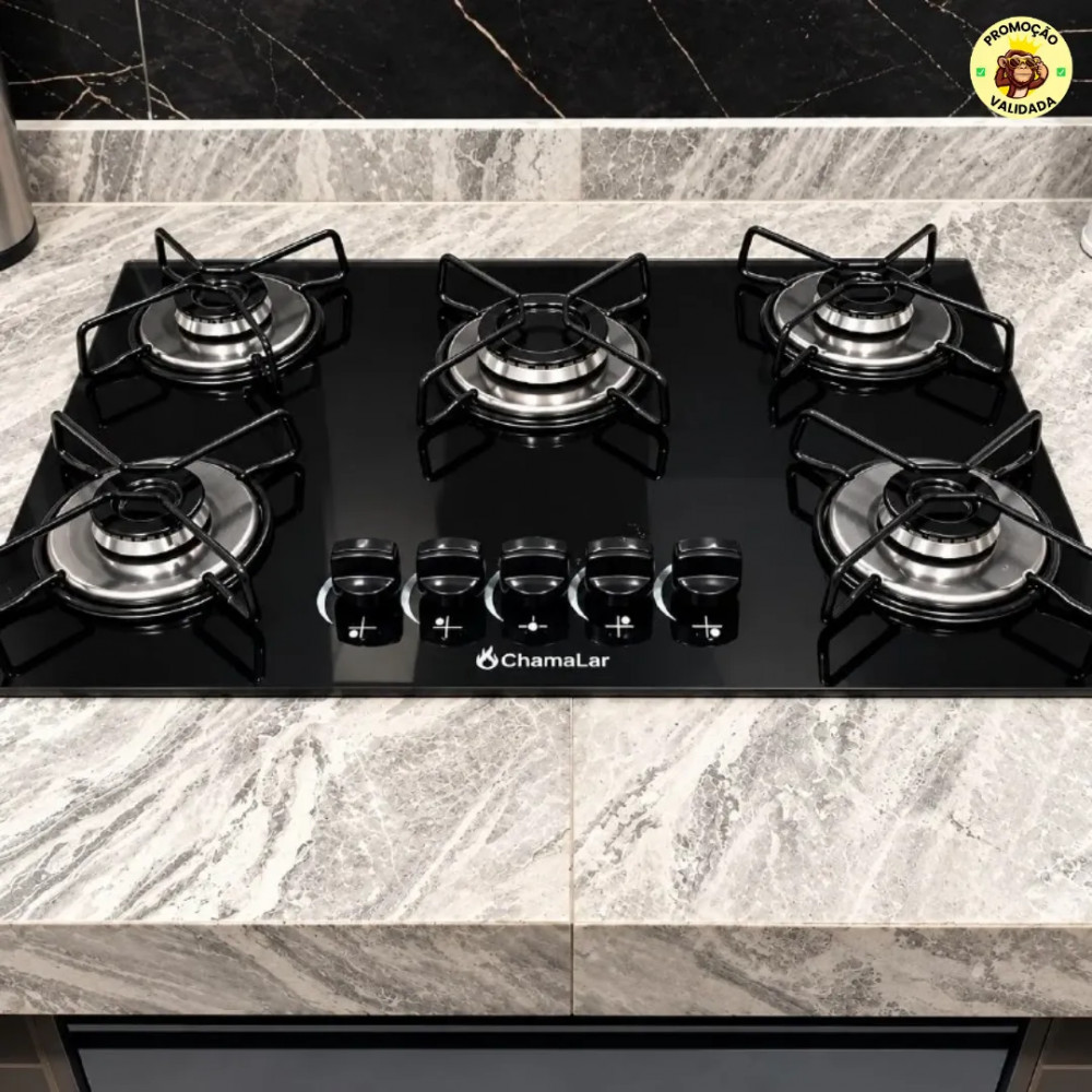 Cooktop 5 Bocas Fogao Gas 5 Bocas Ultra