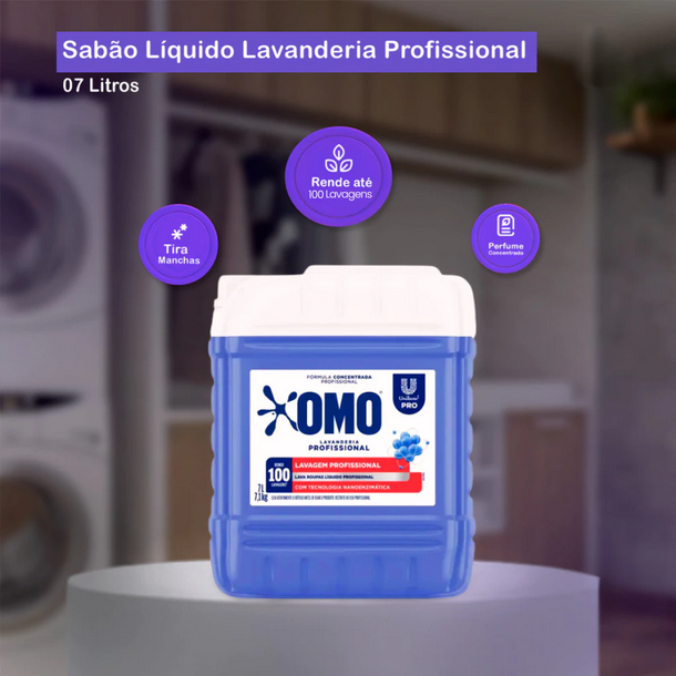 Omo Lava Roupas Líquido 7L