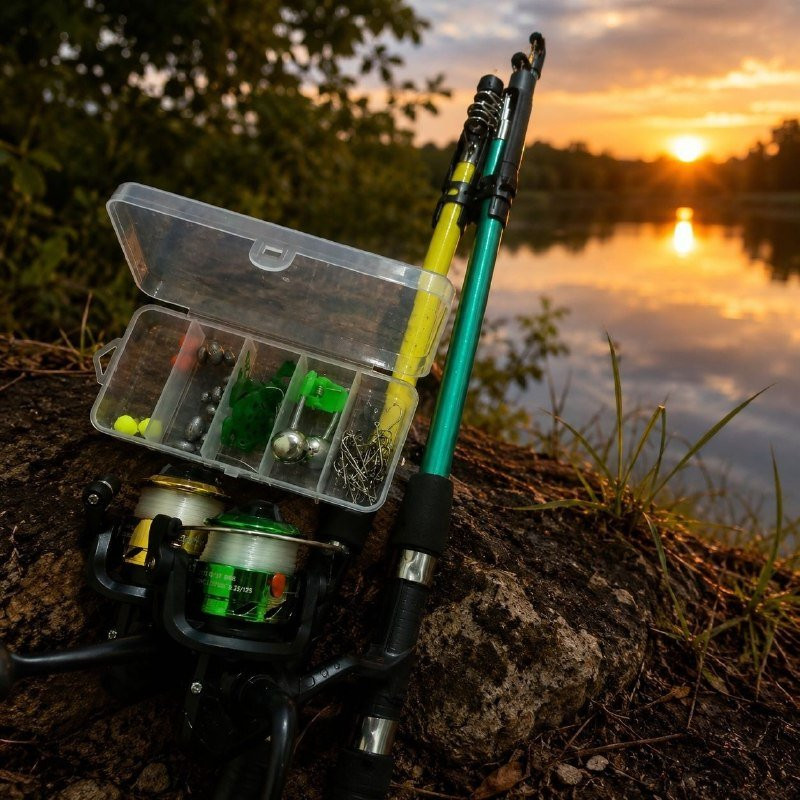 Kit com 2 Varas De Pesca Com Molinete Ultra Light Completo Linha