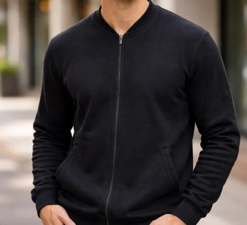 Blusa De Moletom Com Ziper Canguru