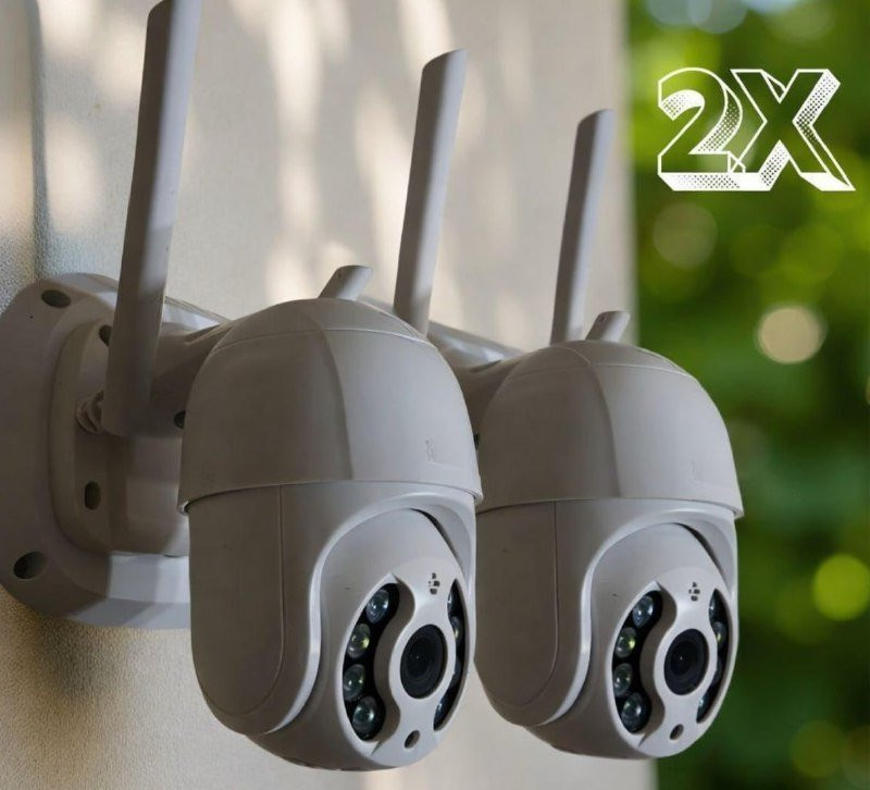 Kit 2 Câmeras Segurança IP WiFi Externa iCSee