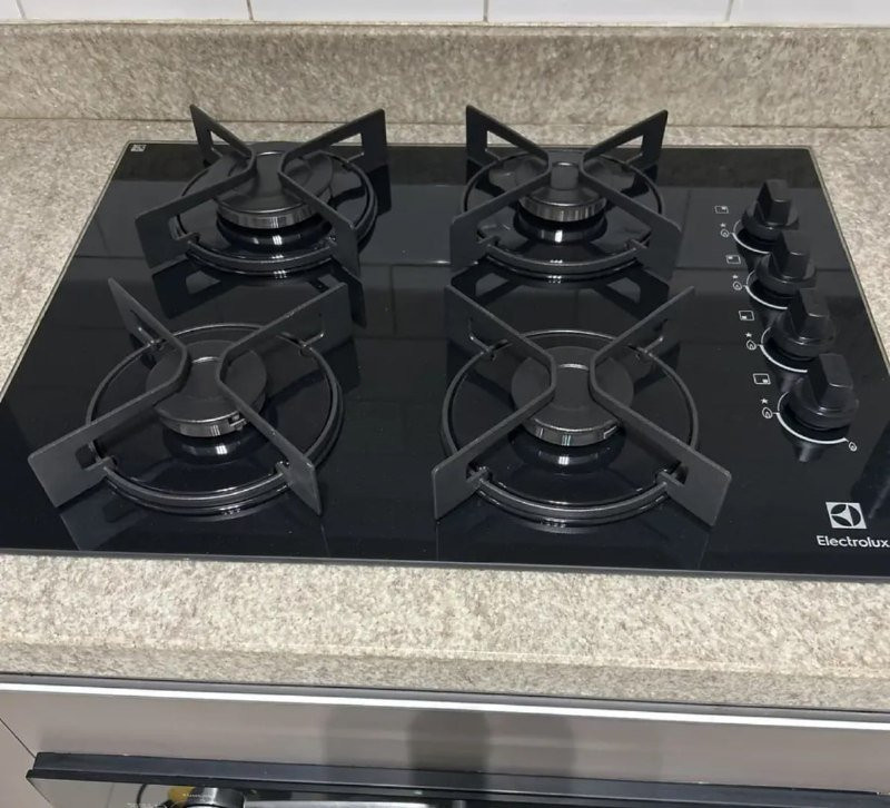 Cooktop 4 Bocas a Gás Electrolux Mesa de Vidro Efficient Bivolt