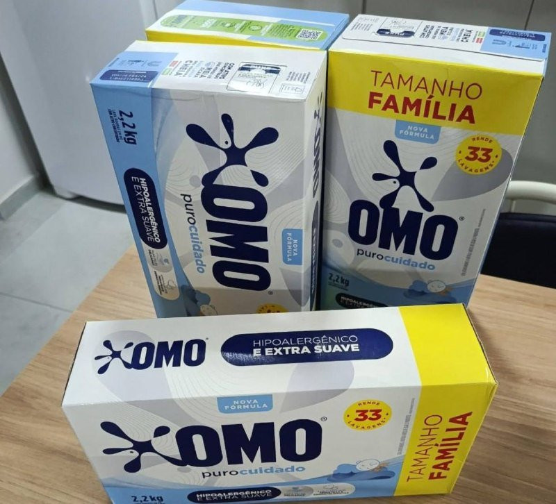 Lava-Roupas em Pó Omo Puro Cuidado Caixa 2,2kg