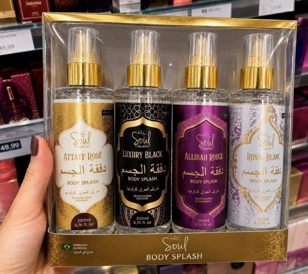 Body Splash Arabe 4un 200ml Concentracao