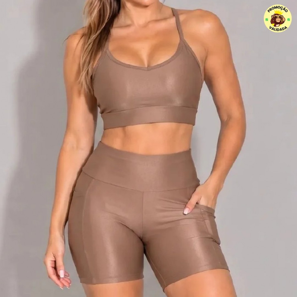 Conjunto Academia Top E Bermuda