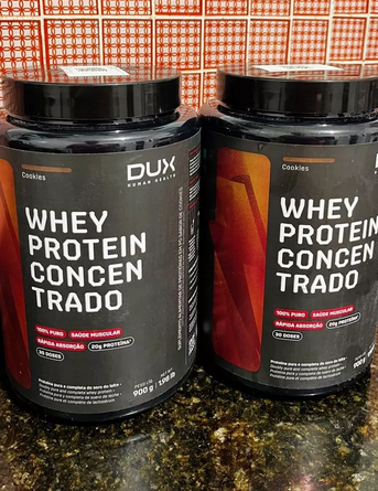Kit 2x Whey Concentrado 900g Dux Nutrition