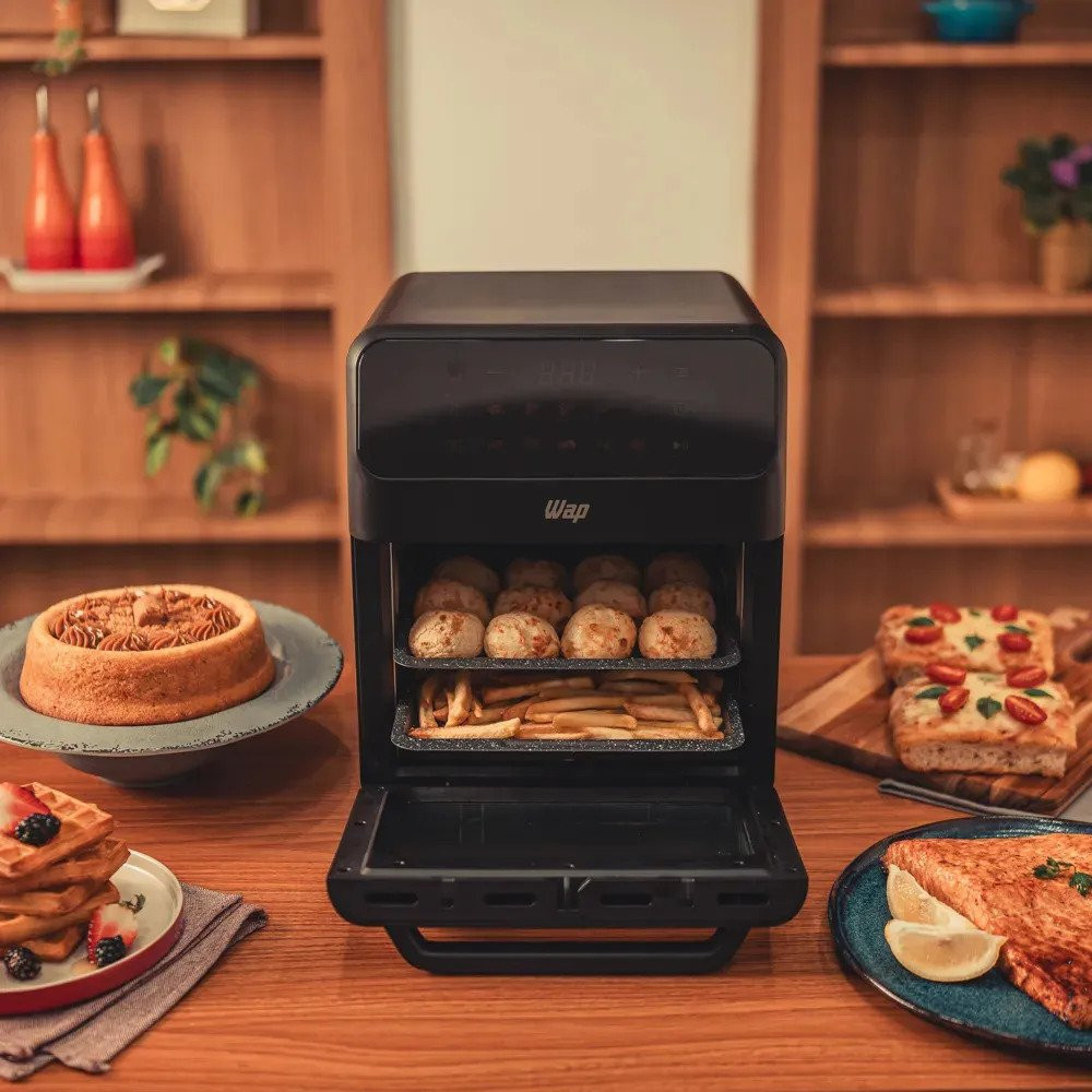 Air Fryer Oven 11L Grey Stone Painel