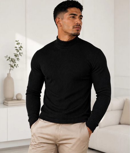 Kit 2 Blusa Inverno Canelada Gola Alta