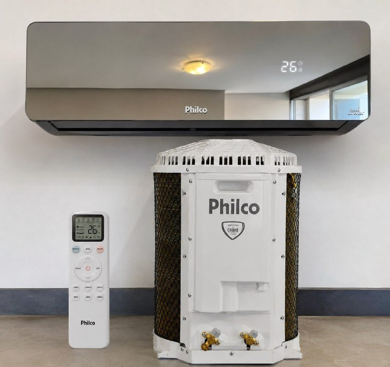 Ar Condicionado Split Inverter Philco Espelhado 12000 BTUs Quente e Frio 220V