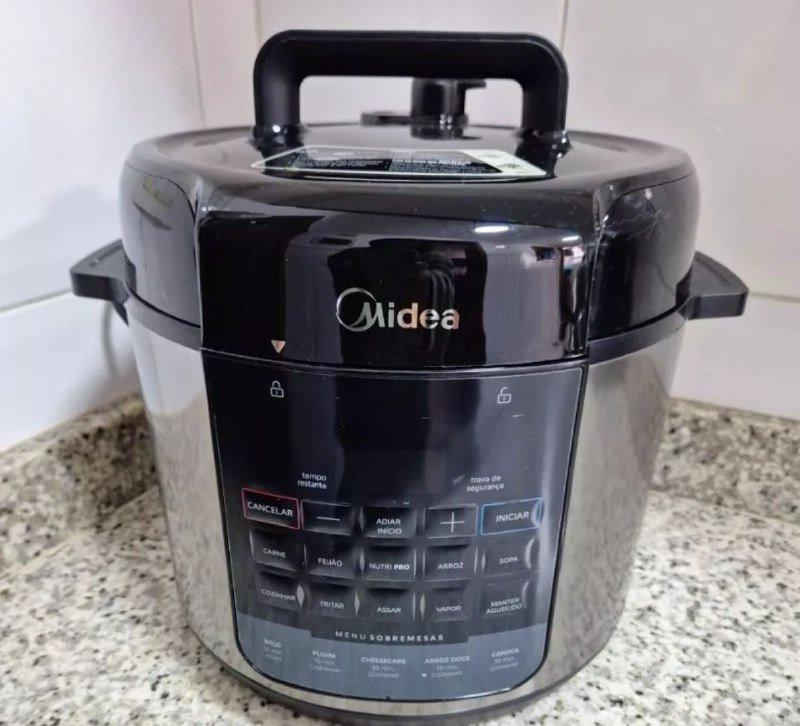 Panela De Pressão Elétrica 5L Nutripro Inox Midea