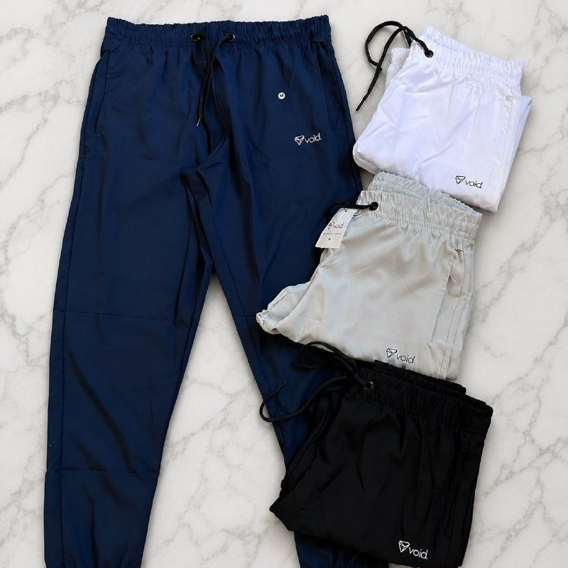 Kit com 3 Calças Jogger Tactel Com Elastano