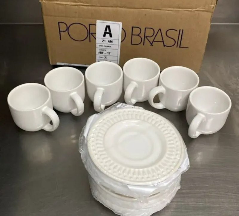 Jogo de Café Porto Brasil Cerâmica 12 Peças 72ml