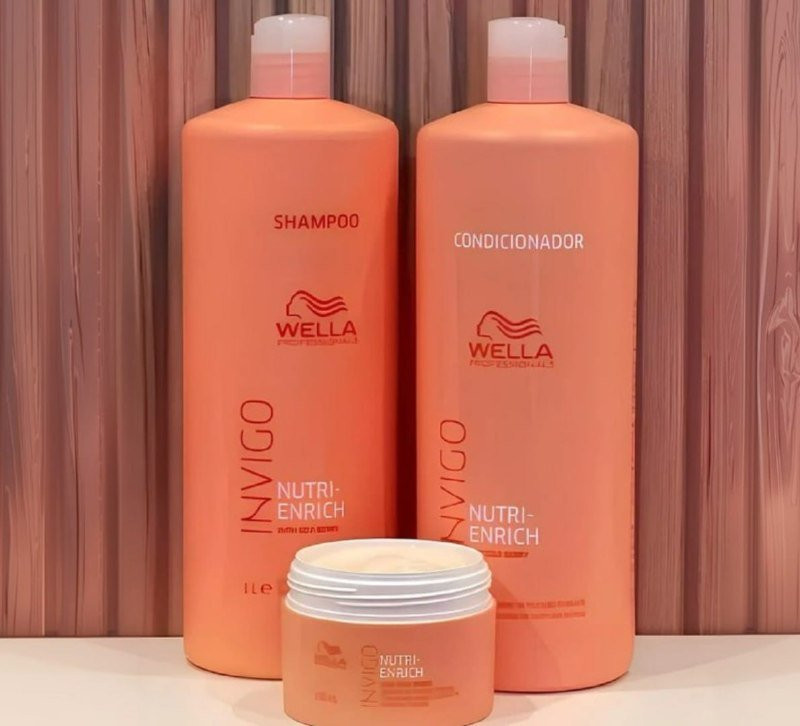 Kit Wella Pro Invigo Nutri Enrich - (Shampoo+Condicionador 1L + Máscara 150ml)