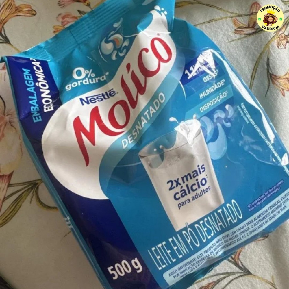 Molico Leite Em Pó Desnatado Total Cálcio 500G