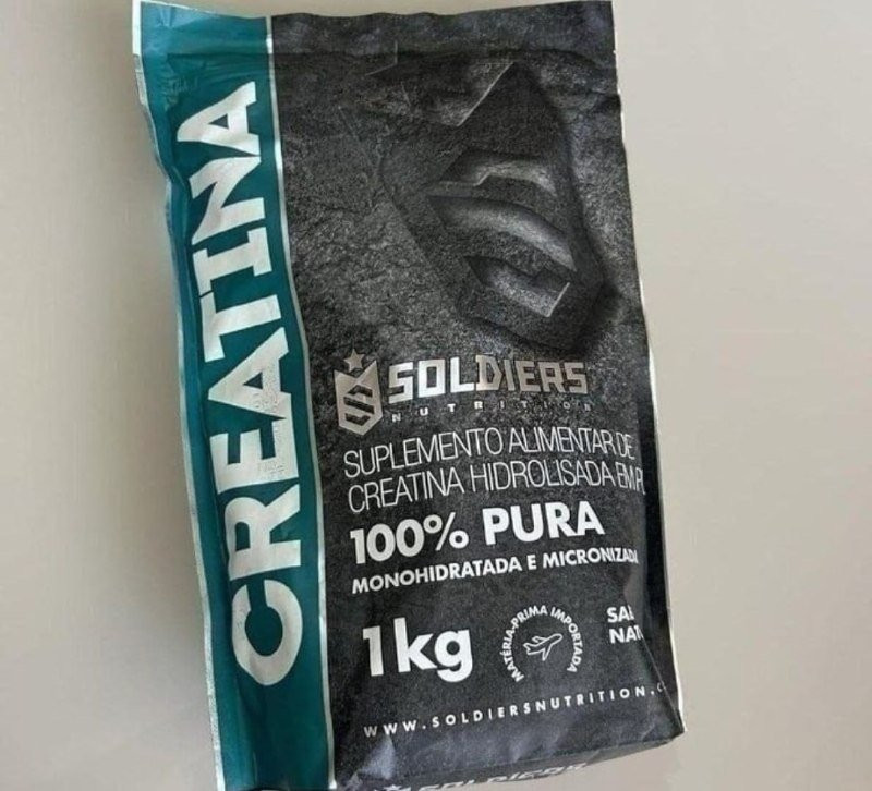Creatina Em Pó 1kg 100% Pura - Soldiers Nutrition