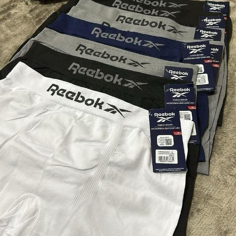 Kit 6 Cuecas Boxer Reebok Microfibra Original