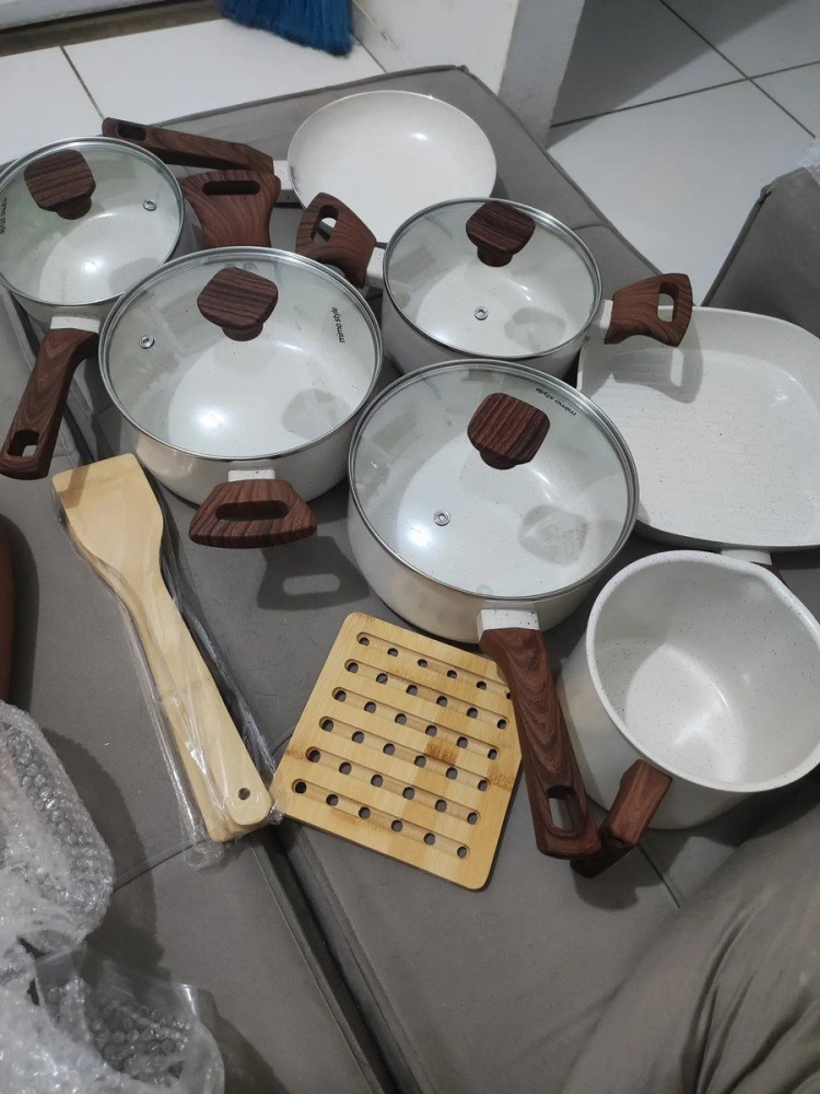 Jogo Panelas Indução Mimo Cerâmica 12p Mármol