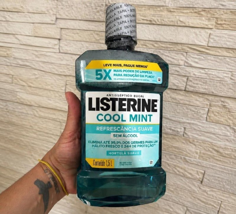 Enxaguante Bucal Listerine Cool Mint Sem Álcool 1,5L