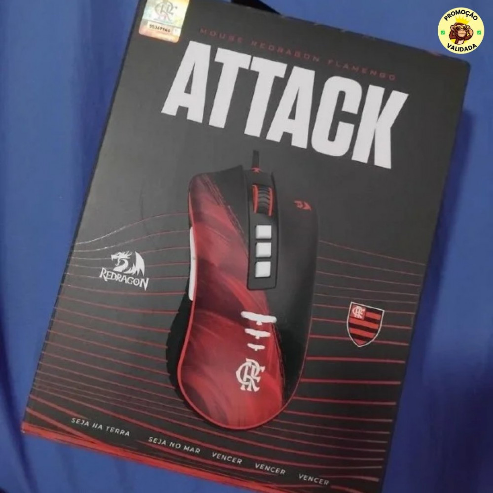 Mouse Gamer Redragon Flamengo Attack