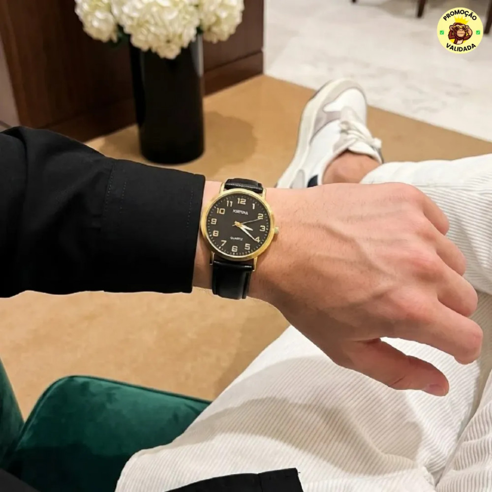 Relogio De Pulso Masculino Minimalista Old Money Fortuna