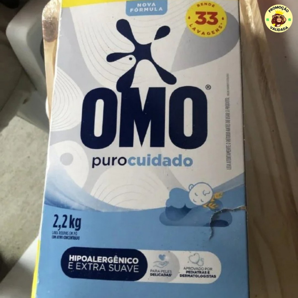 Lava-Roupas em Pó Omo Puro Cuidado