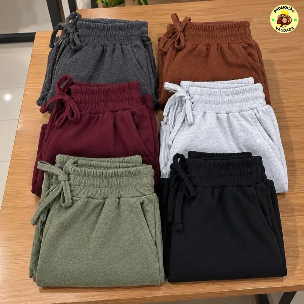 Calca Pantalona Cintura Alta Com Bolso Lanzinha