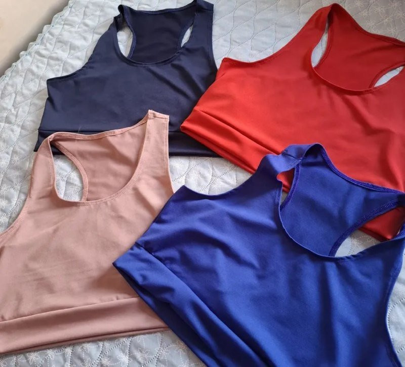 Kit 5 Top Plus Size Fitness Treino Suplex