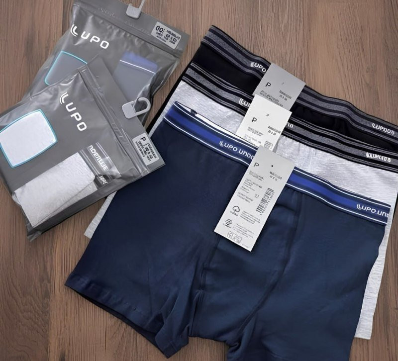 Kit 4 Cuecas Boxer Lupo Algodão (P ou GG)