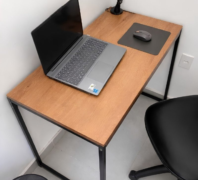 Escrivaninha Industrial Aparador Office Aço Mdf