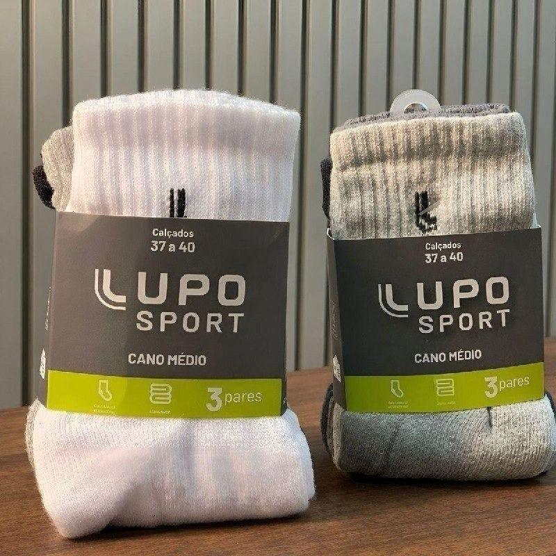 Kit 6 Pares Meias Lupo Esportivas Cano Médio