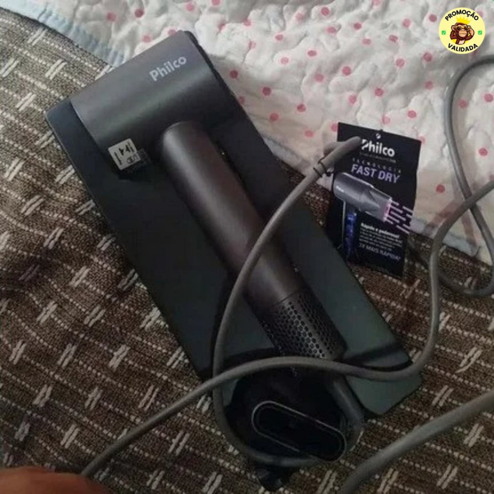 Secador De Cabelos Philco 4 Temperaturas 1600w Psc3600 Cinza 220v