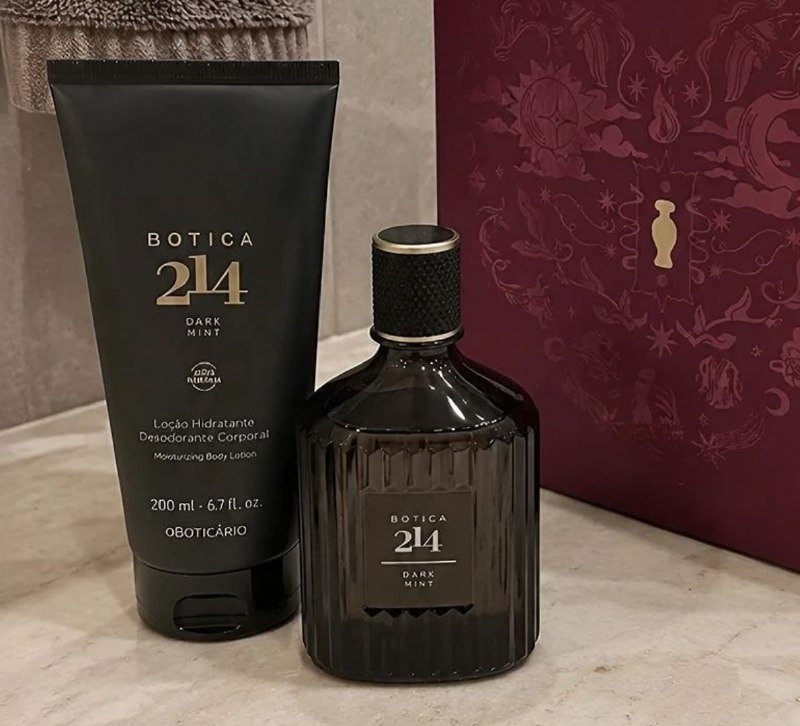 Kit Botica 214 Dark Mint O Boticário: EDP 90ml + Hidratante 200ml