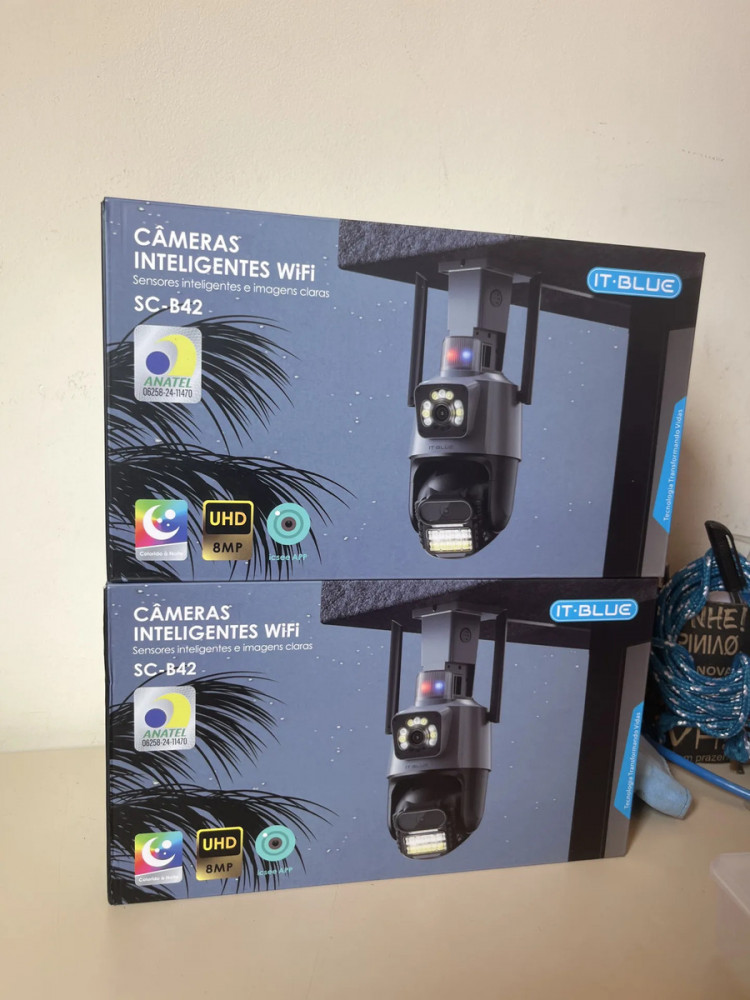 Kit 2 Câmeras IP Icsee Lente Dupla Preto