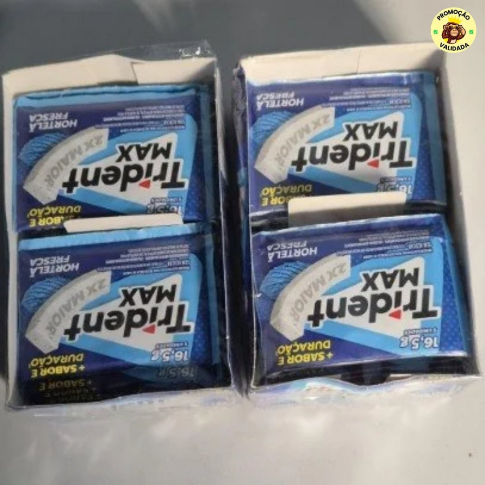 Chiclete Trident Max Hortelã Fresca Sem Açúcar