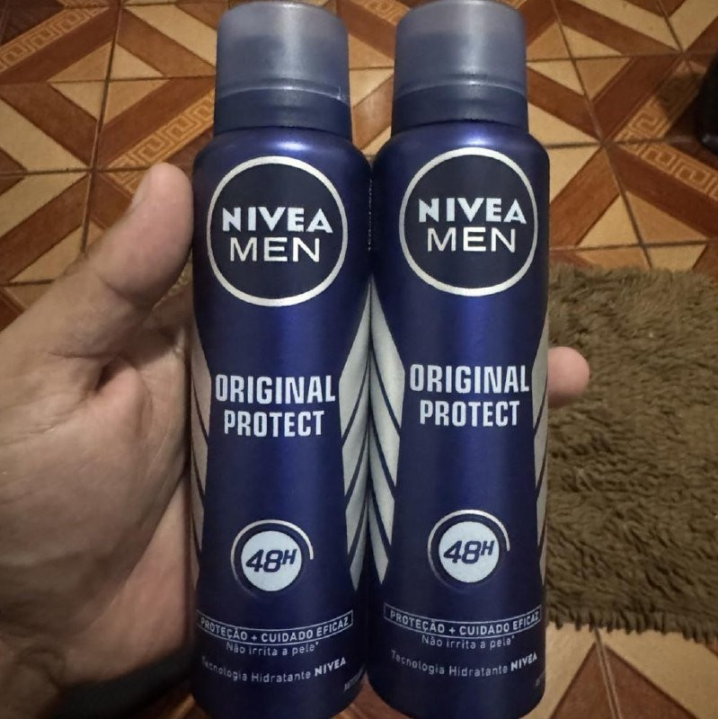 NIVEA MEN Kit Desodorante Antitranspirante Aerossol Original Protect 48h 150ml (2 unidades)