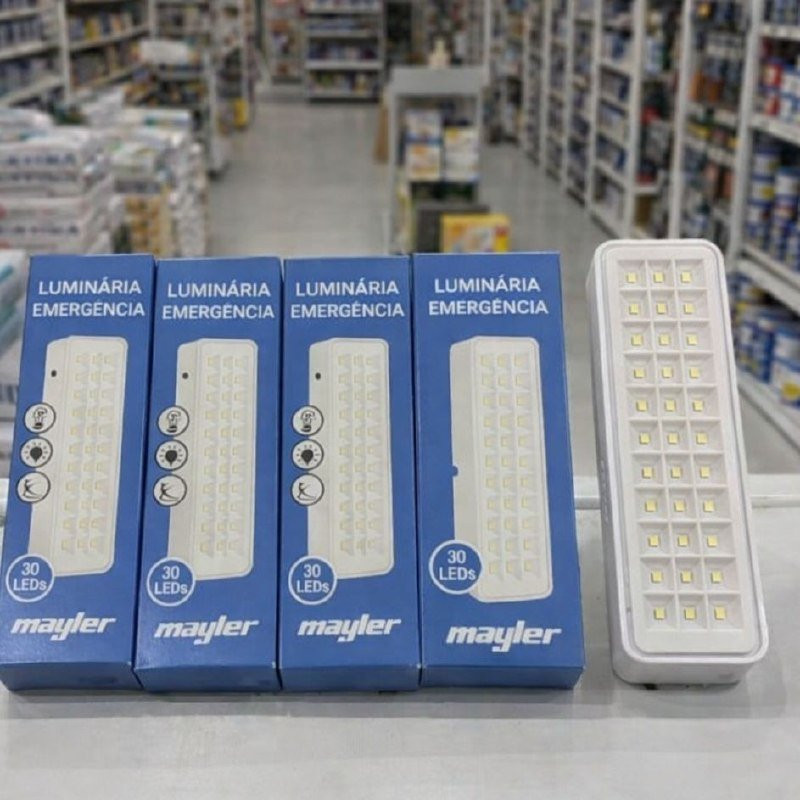 Kit com 5 Luminária de Emergências Recarregável
