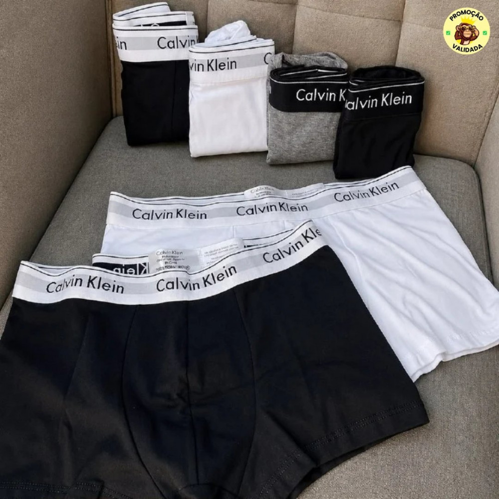 Kit Com 4 Cuecas Boxer Cotton Calvin Klein