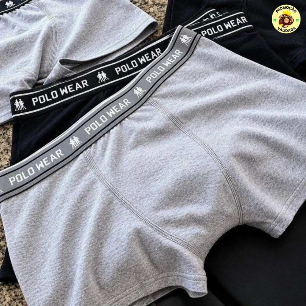 Kit 4 Cuecas Algodão Polo Wear