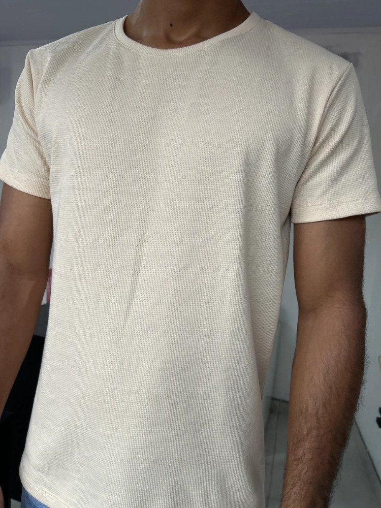 Camiseta Canelada Masculina Básica Preto G