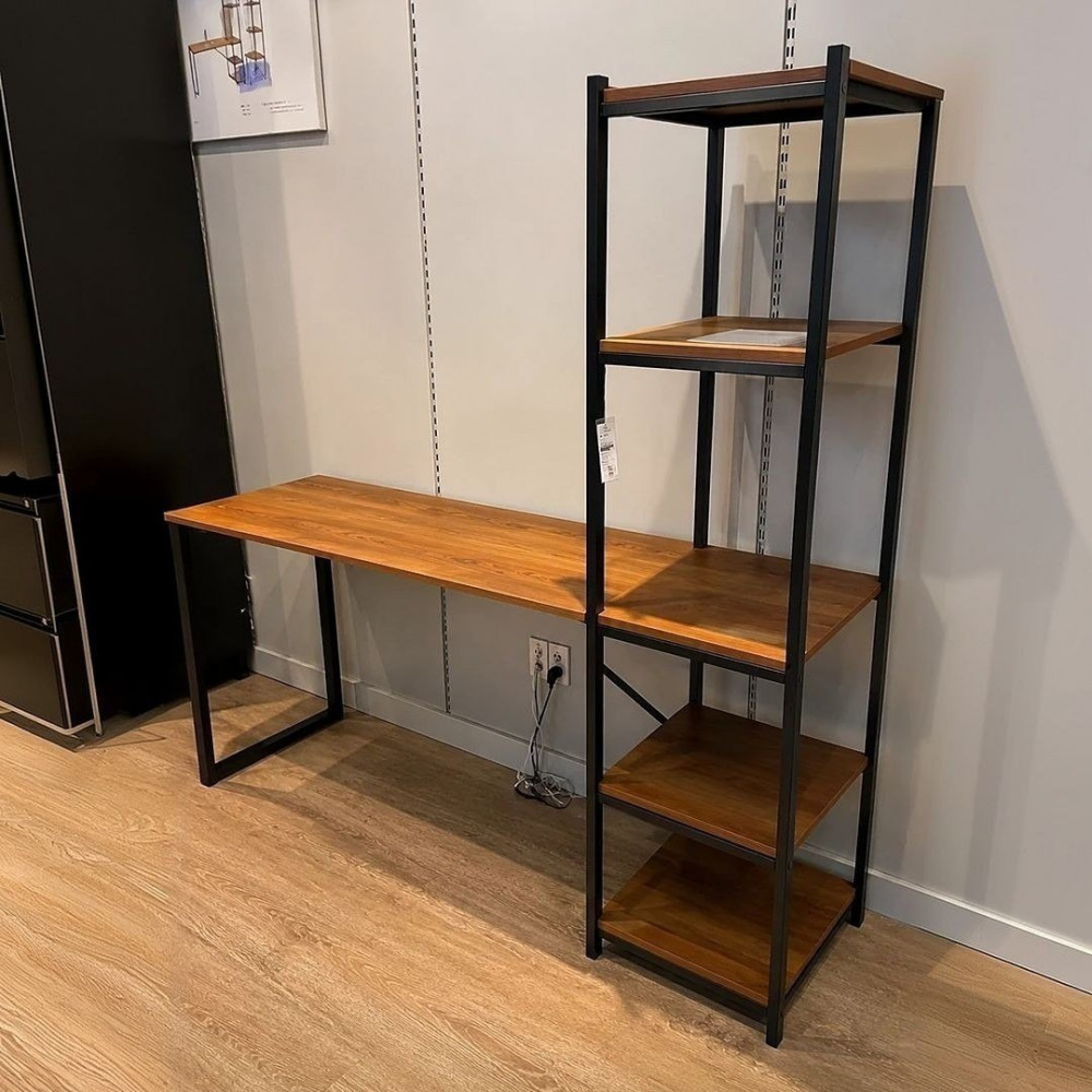 Mesa Escrivaninha Industrial Laminado Preto