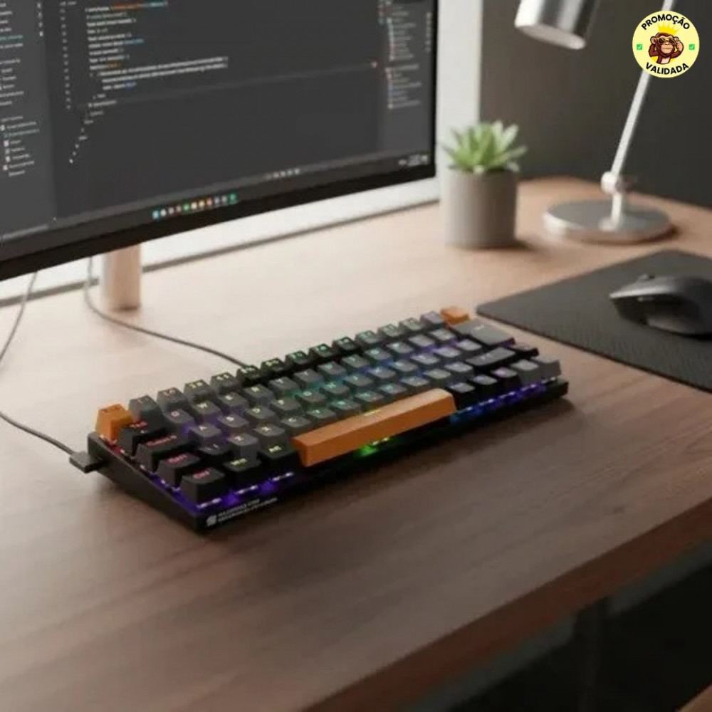 Teclado Mecânico Gamer Machenike K500-B68 RGB