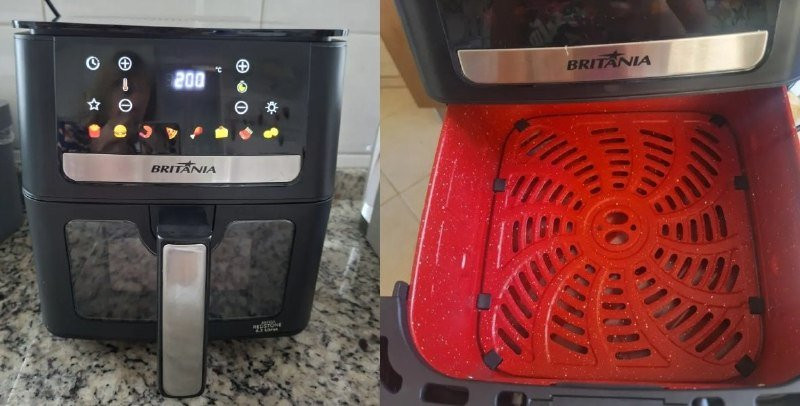 Air Fryer Britânia 6,5L 1700W Redstone