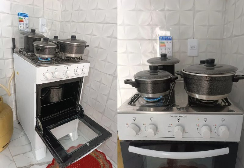 Fogão Atlas Coliseum Plus A Gás 4 Queimadores e Forno de 50 Litros