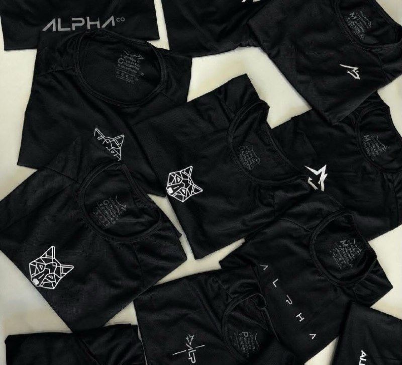 Kit 5 Camisetas Dry All Black Alpha