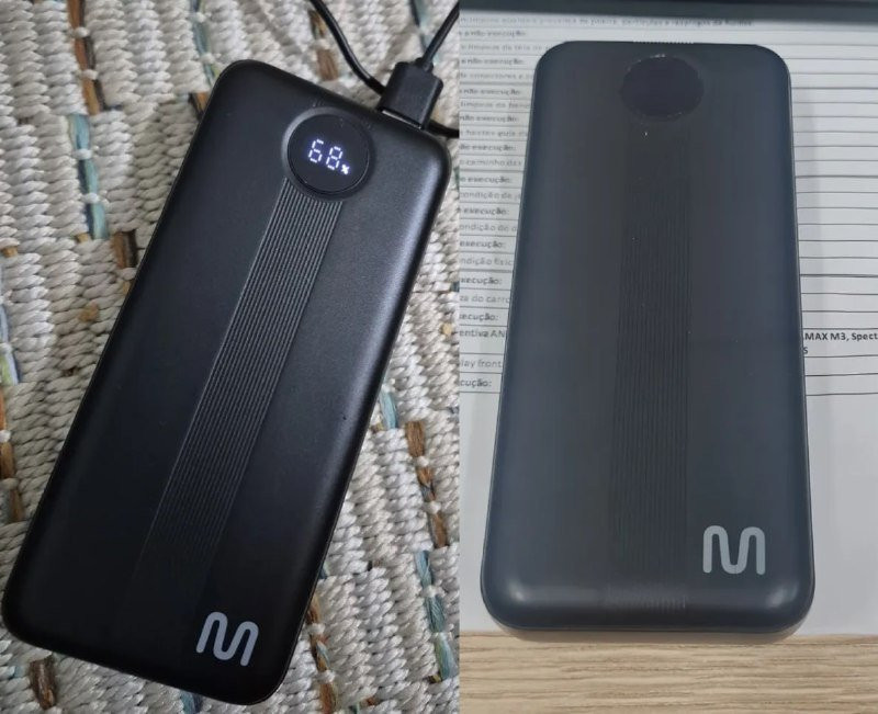 🔋  Carregador Portátil Powerbank Display 20000mah Multi