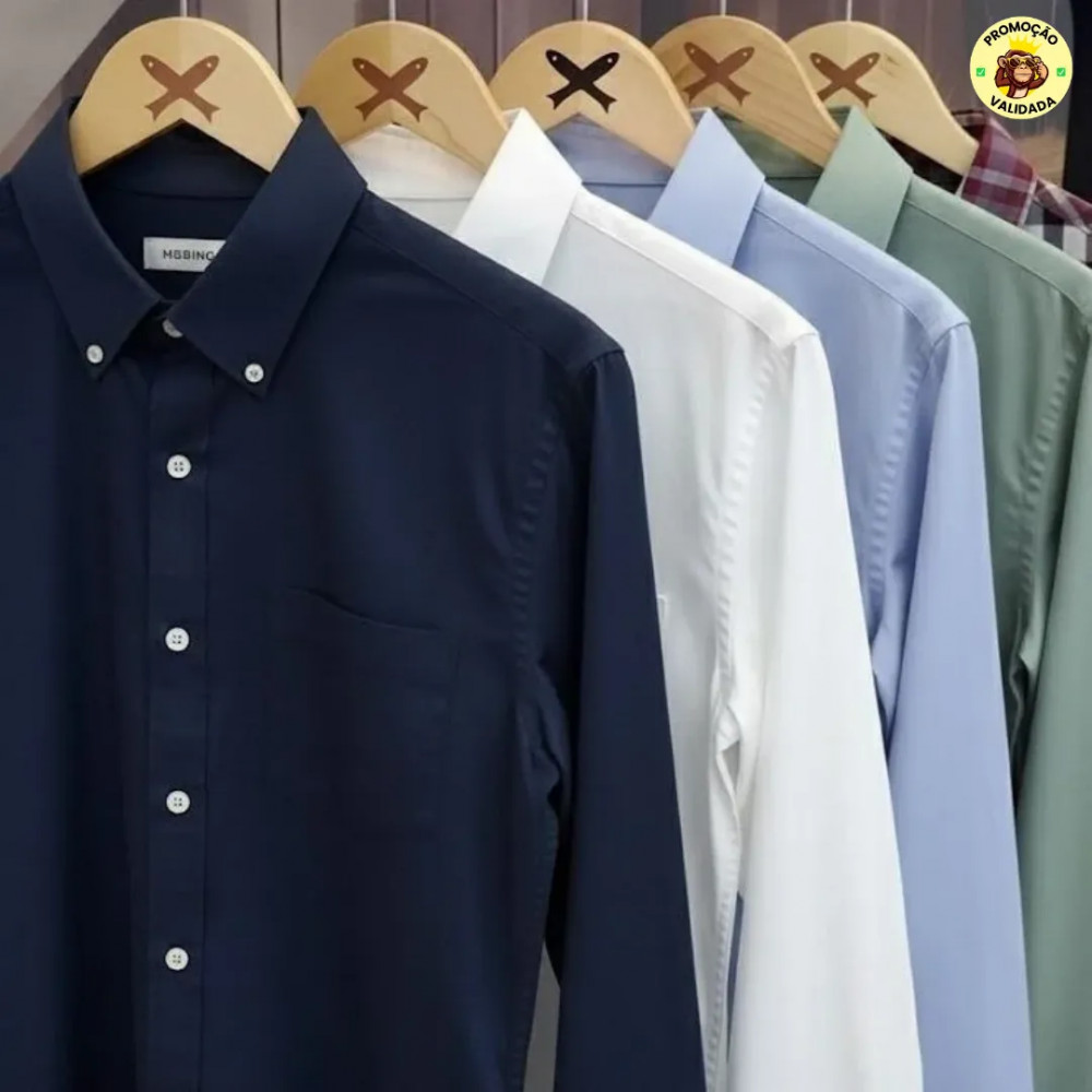 👔 Camisa Social da Hering Camiseta Manga Longa Slim Hering 3 cores