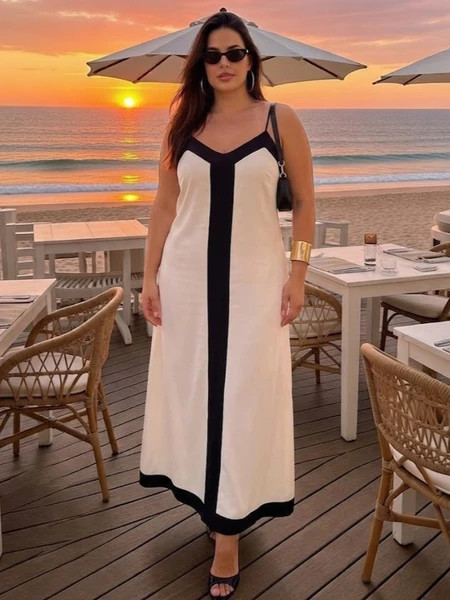 Vestido Feminino elegante Midi sem forro