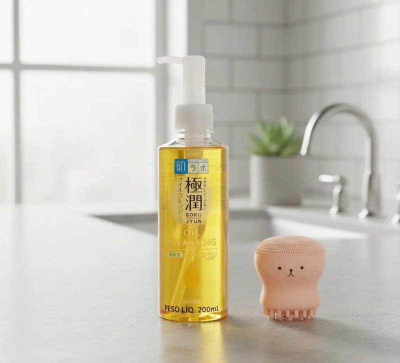 Hada Labo Kit Limpeza Facial Cleansing Oil + Massageador Facial Polvo