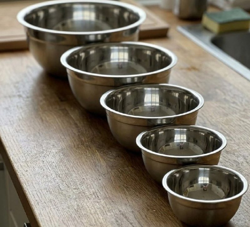 Kit 5 Tigelas Inox Bowl